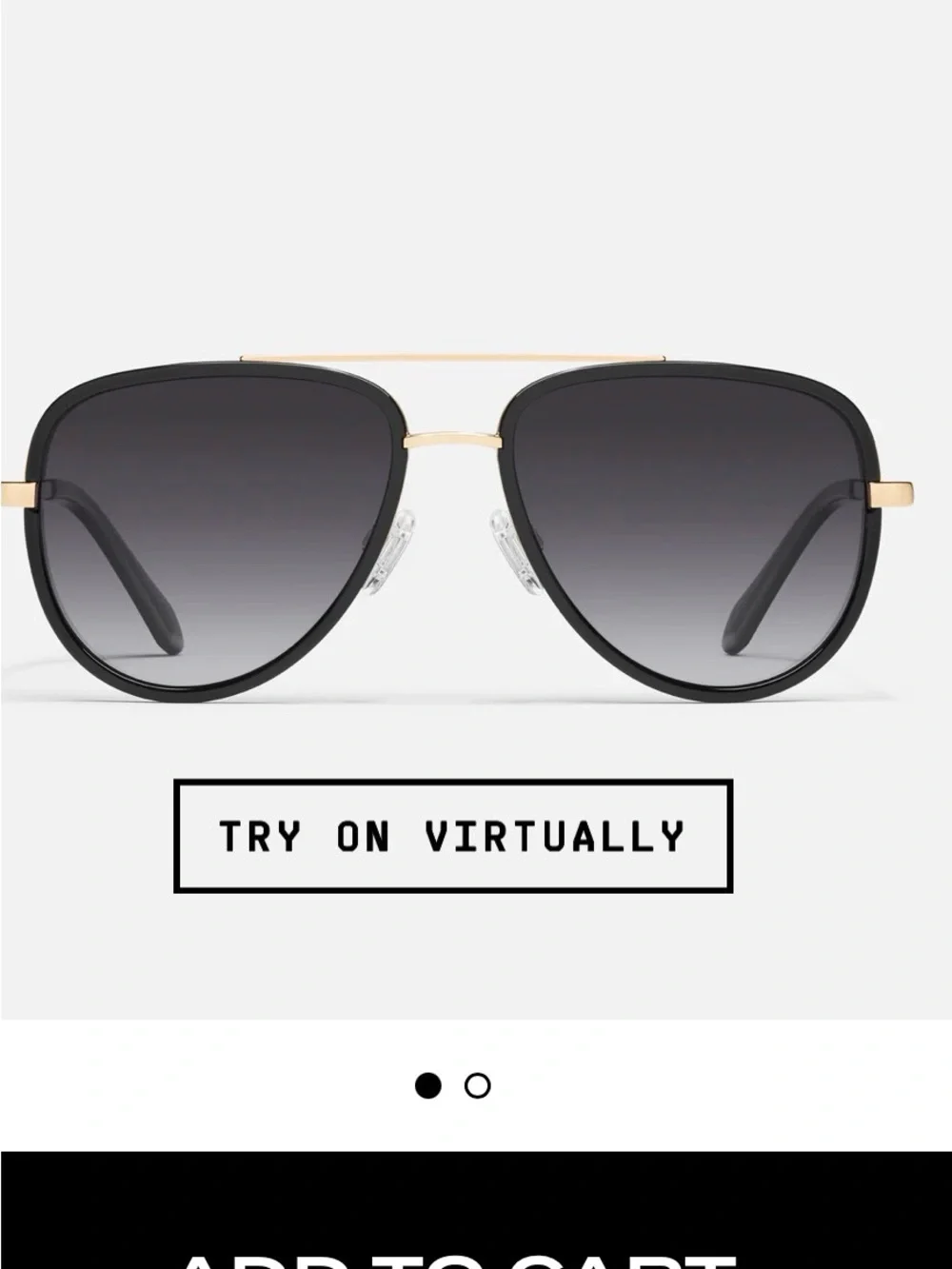 quay australia all in black & gold small polarized aviator sunglasses eyewear